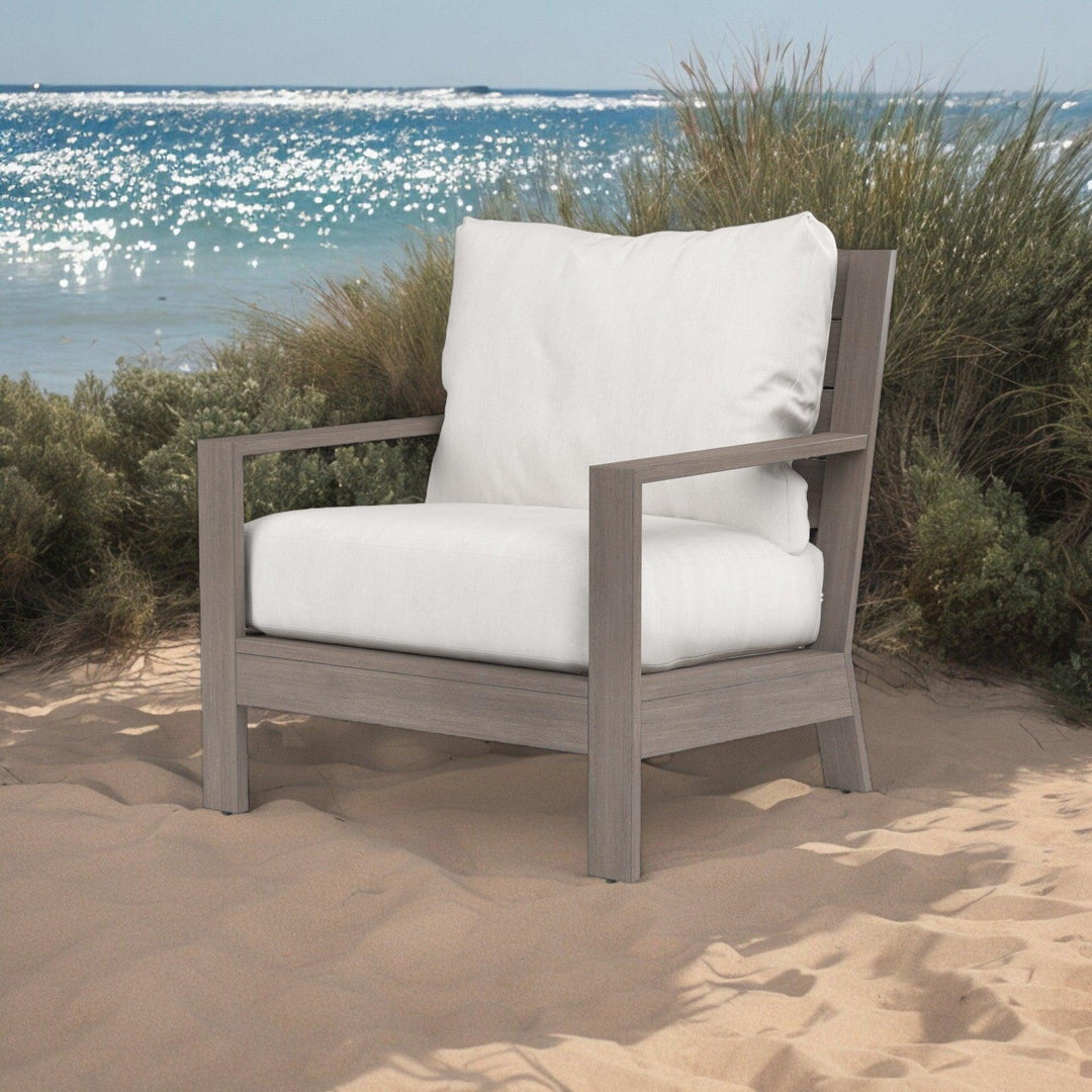 Laguna Club Chair in Canvas Flax, No Welt - AmericanHomeFurniture