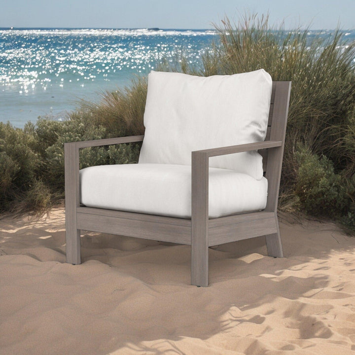 Laguna Club Chair in Canvas Flax, No Welt - AmericanHomeFurniture
