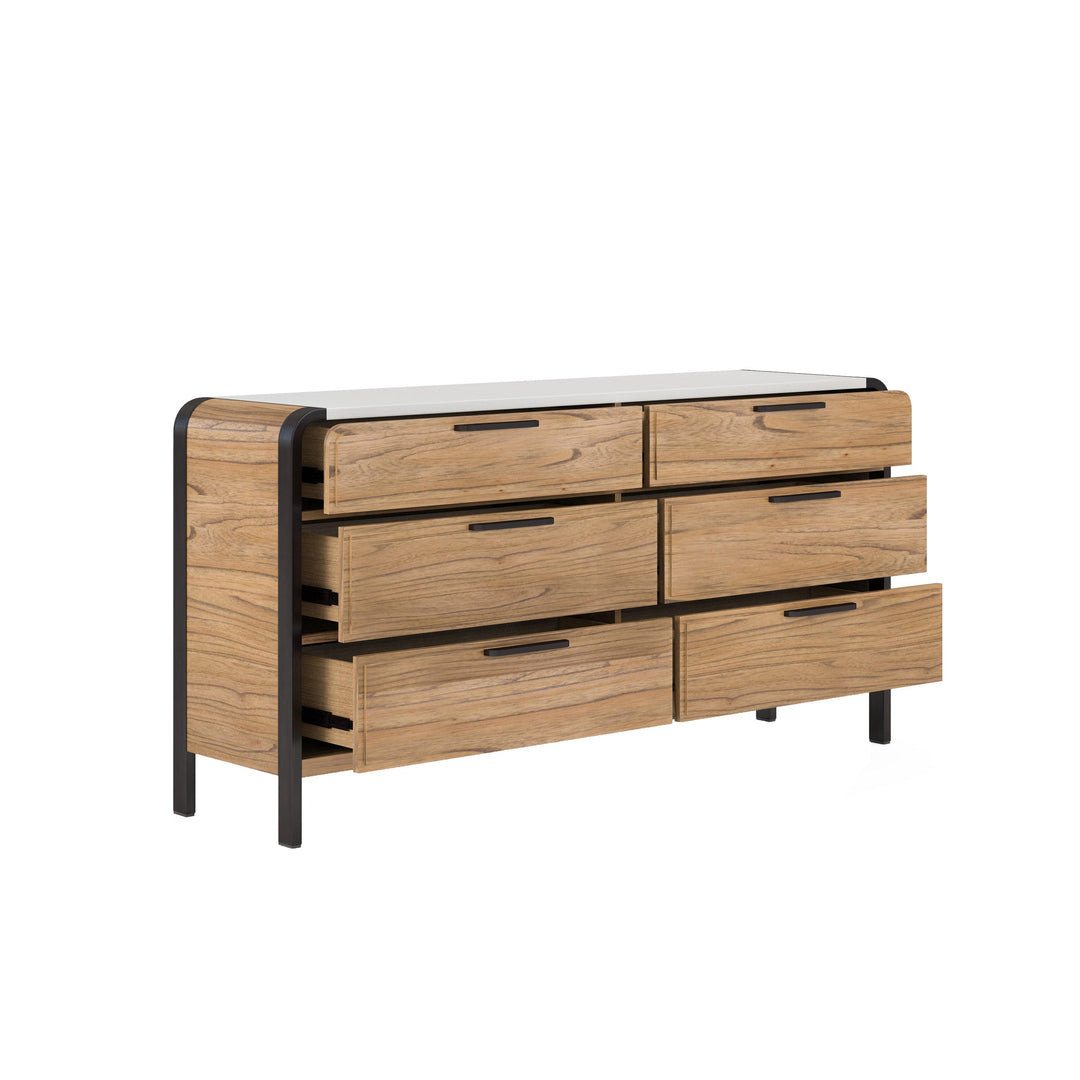 metal leg dresser GDFStudio Taryn Modern Wooden Dresser with 3 Drawers with Metal Legs : Target