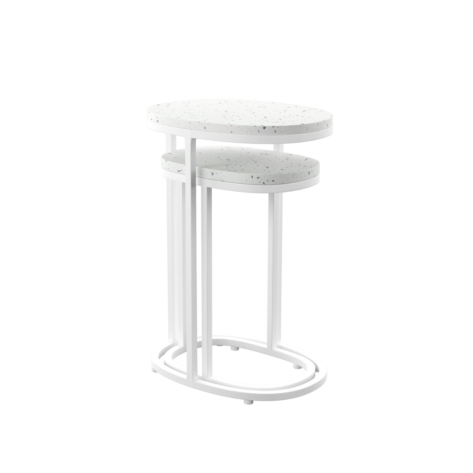 SEI Furniture Vicanno Terrazzo Outdoor Nesting Tables – 2pc Set OUTDOOR ACCENT TABLES