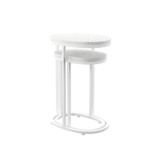 SEI Furniture Vicanno Terrazzo Outdoor Nesting Tables – 2pc Set OUTDOOR ACCENT TABLES