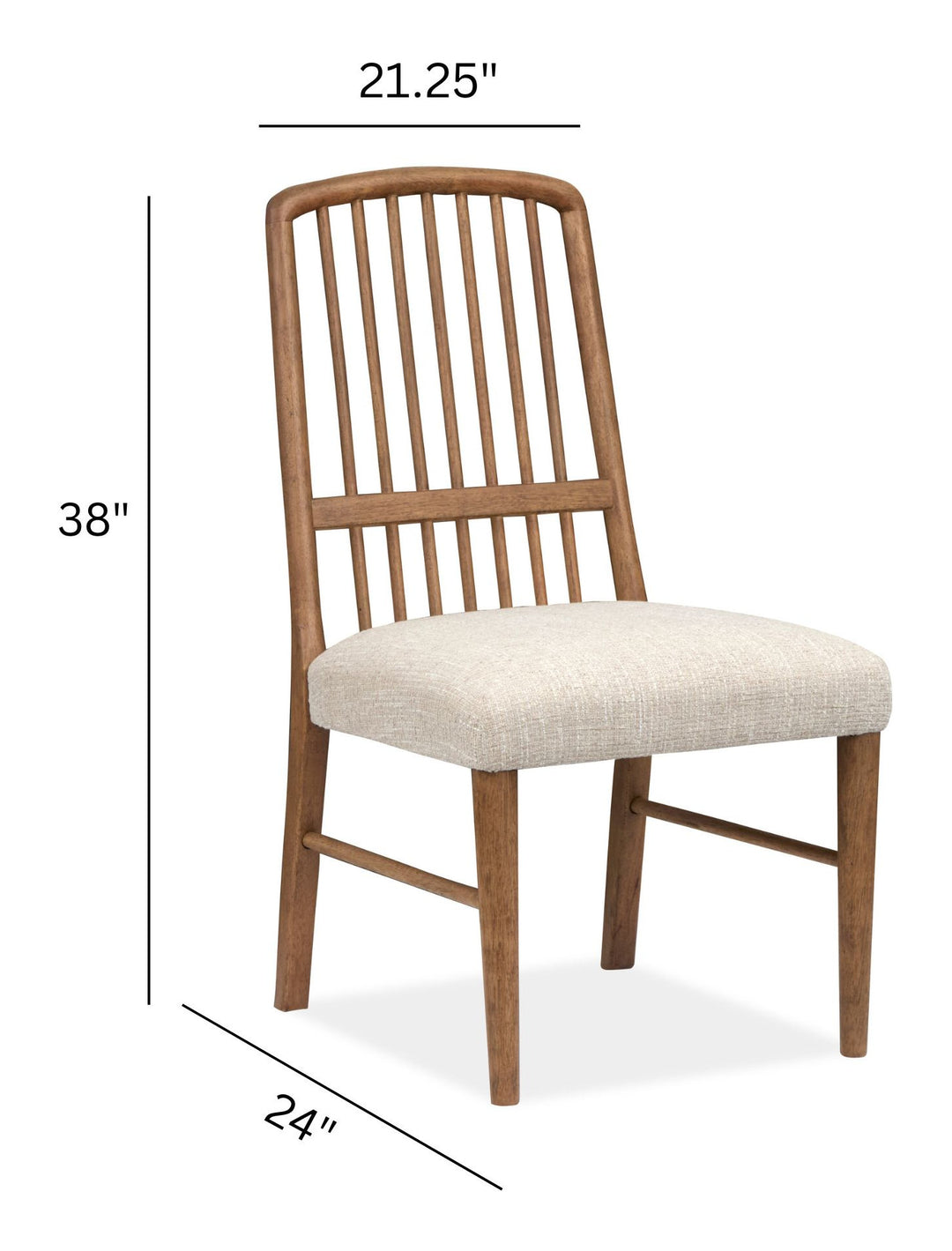 Woodward Dark Clove Wood Slat Back Side Chair - Set of 2 - D6521-62