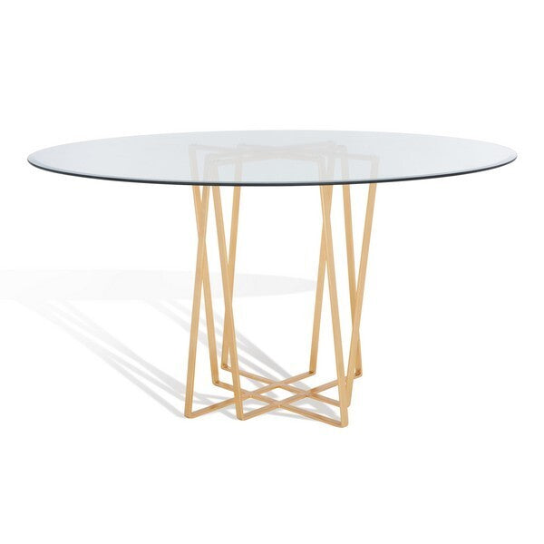 Scotty Metal And Glass Dining Table