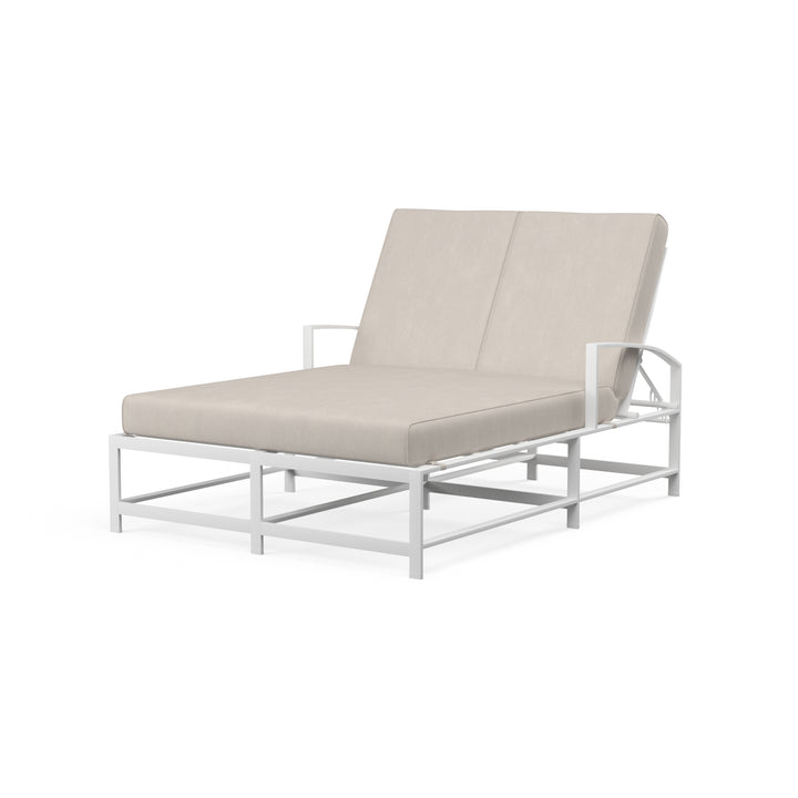 American Home Furniture | Sunset West - Bristol Double Chaise in Canvas Flax w/ Self Welt