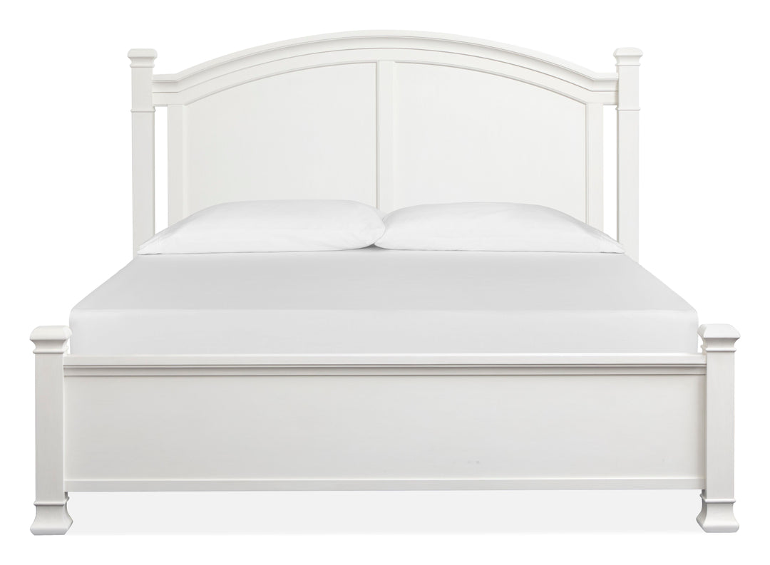 Kingston Whisper White And Cerused Nutmeg California King Panel Bed - B6407-74