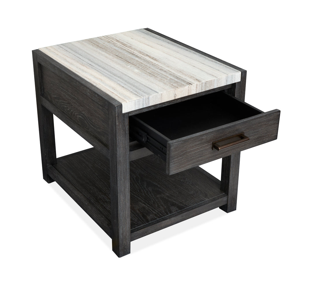 Plum Creek Ravenwood Black Rectangular End Table - T5990-03