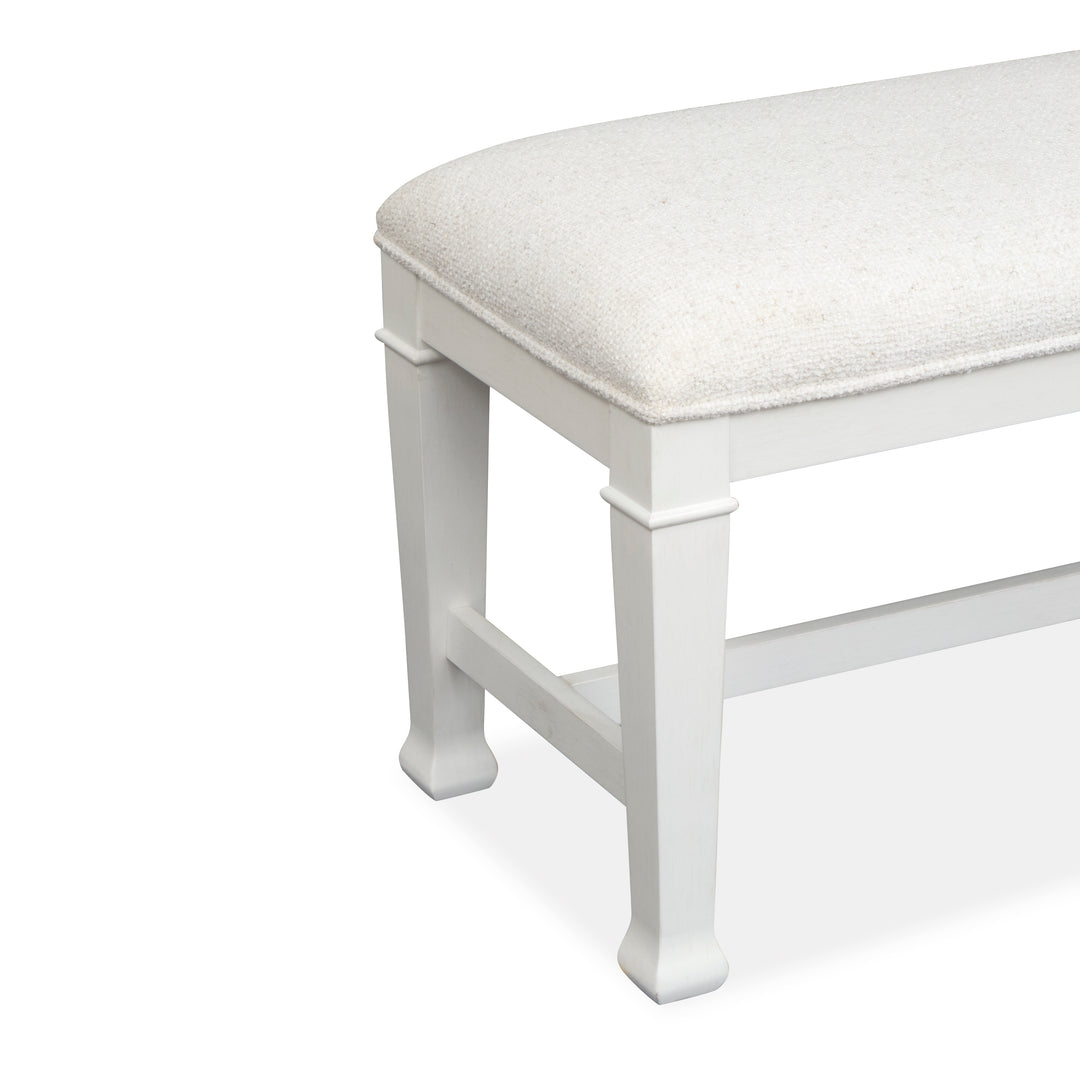 Kingston Whisper White And Cerused Nutmeg Bench - D6407-68