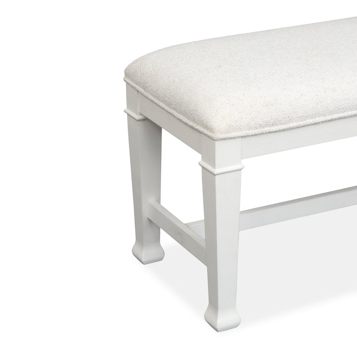 Kingston Whisper White And Cerused Nutmeg Bench - D6407-68