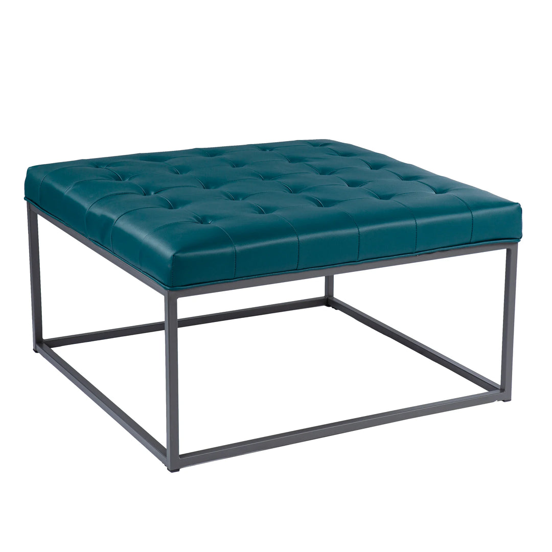 Ciarin Upholstered Cocktail Ottoman - Blue - AmericanHomeFurniture