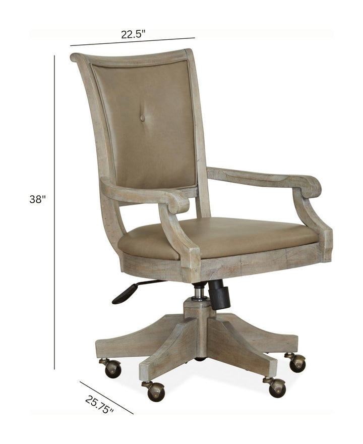 Lancaster Dovetail Grey Fully Upholstered Swivel Chair - H4352-82