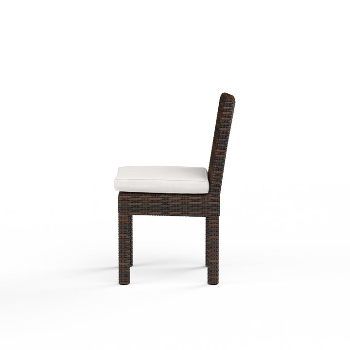 American Home Furniture | Sunset West - Montecito Armless Dining Chair in Canvas Flax w/ Self Welt