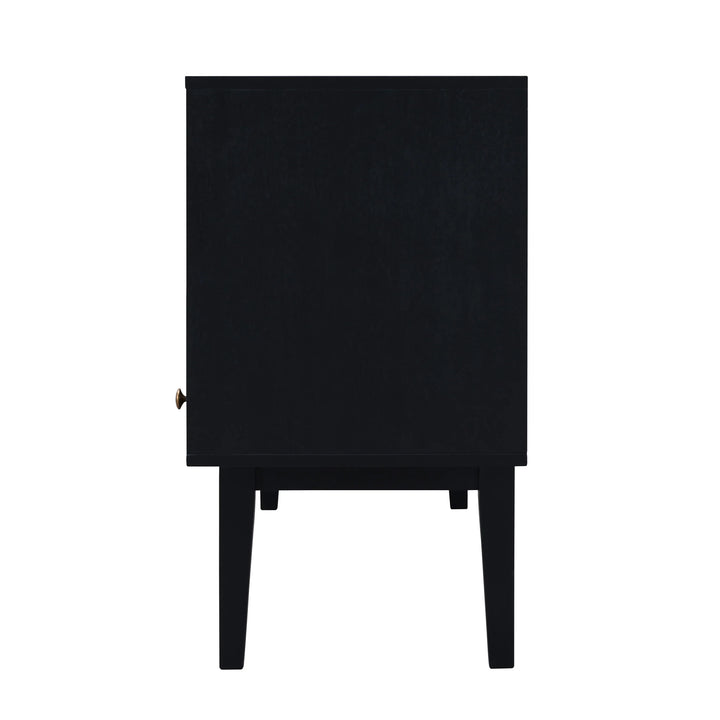 Holly & Martin Simms Midcentury Modern Media Console - Black - AmericanHomeFurniture