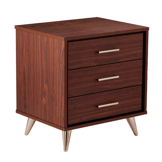 SEI Furniture Oren Modern Bedside Table w/ Drawers NIGHTSTANDS