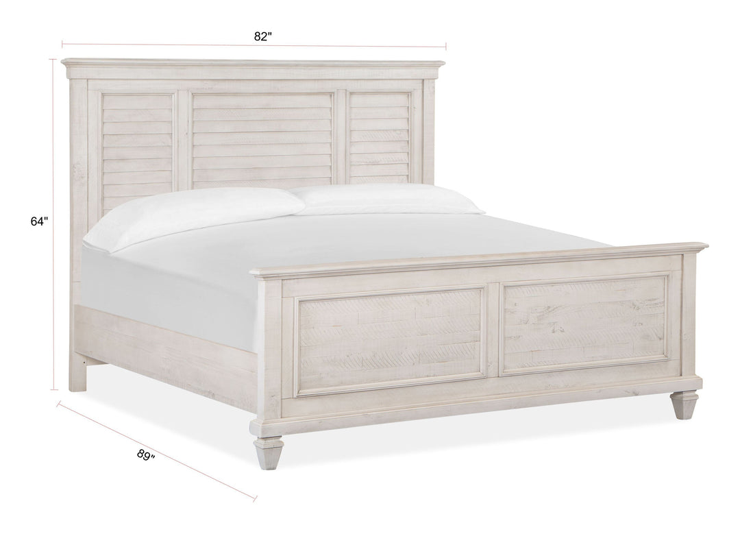 Newport Alabaster King Shutter Panel Bed - B5430-65
