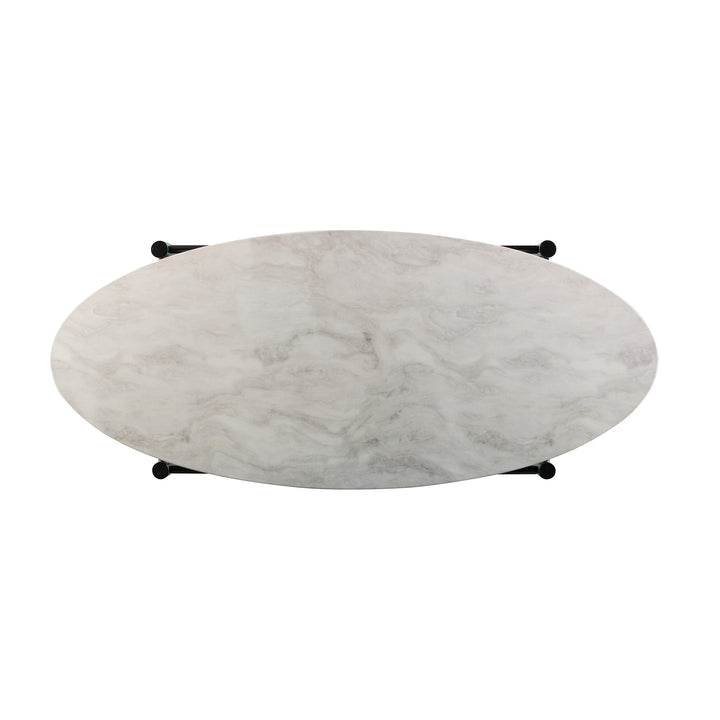 American Home Furniture | SEI Furniture - Holly & Martin Relckin Faux Marble Cocktail Table