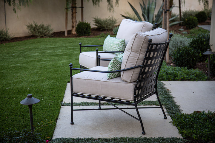 Provence Club Chair in Canvas Skyline w/ Self Welt