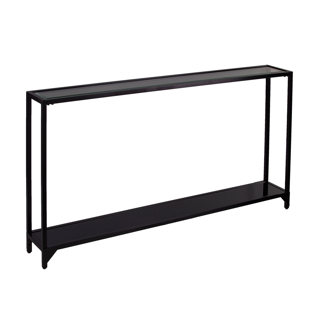 American Home Furniture | SEI Furniture - Bergen Glass Console Table - Black