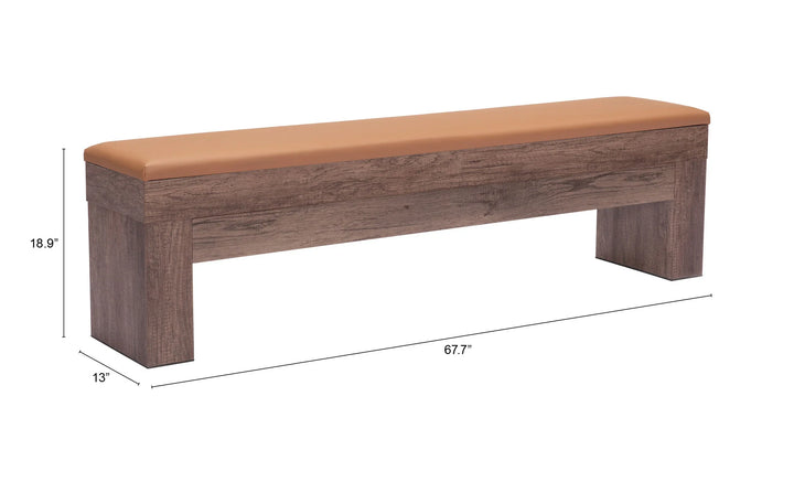 Bonker Storage Bench (Set of 2) Brown - AmericanHomeFurniture