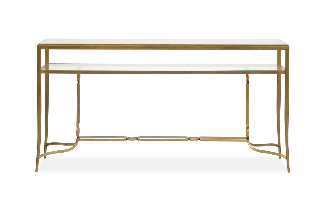 Lorena Burnished Brass Rectangular Cocktail Table - T6300-43