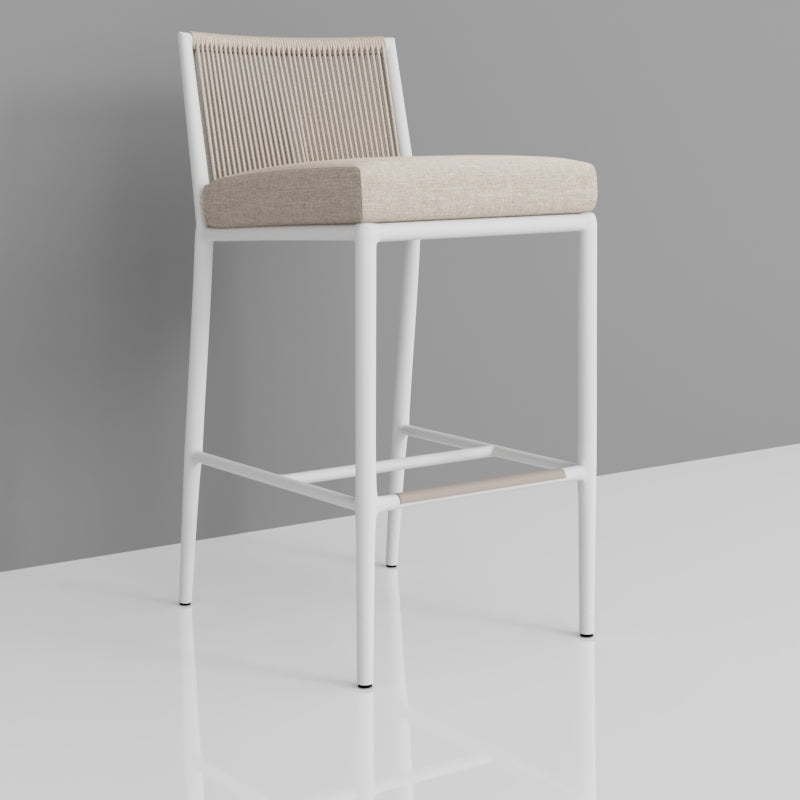 Sabbia Counterstool in Dupione Celeste, No Welt
