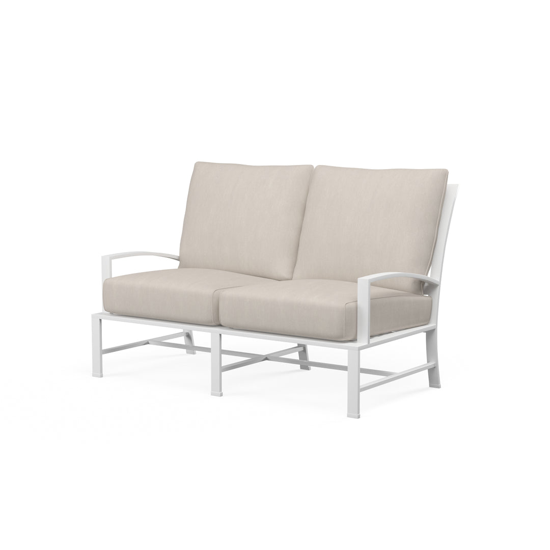 American Home Furniture | Sunset West - Bristol Loveseat in Canvas Flax w/ Self Welt