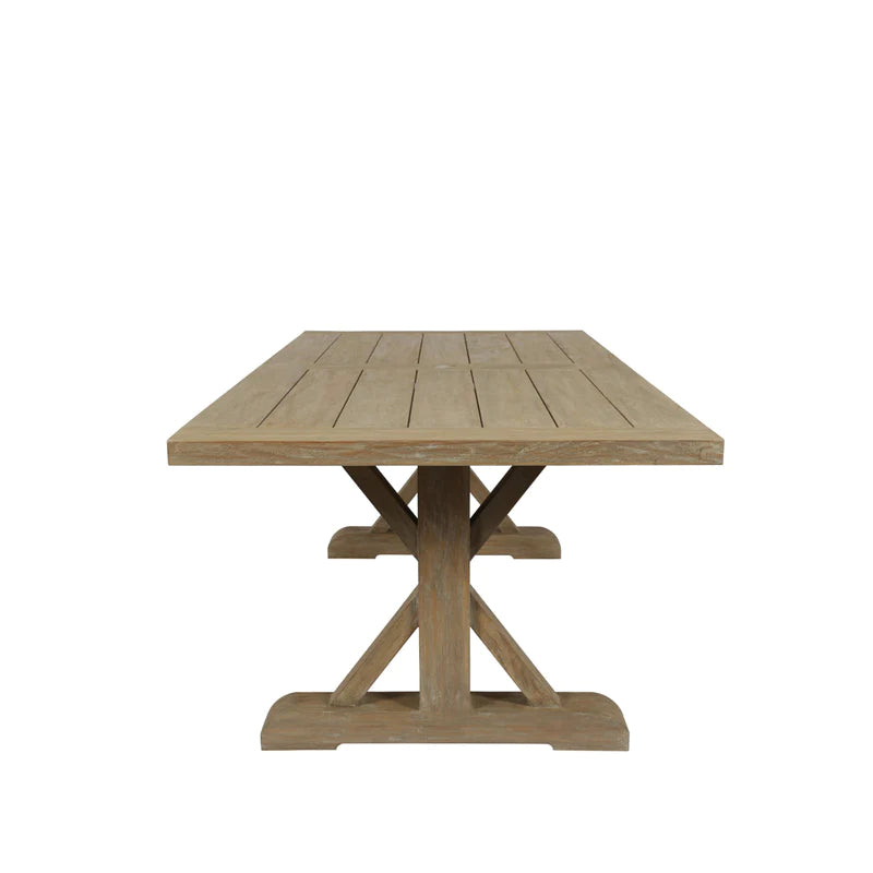 American Home Furniture | Sunset West - Coastal Teak 94" Trestle Dining Table