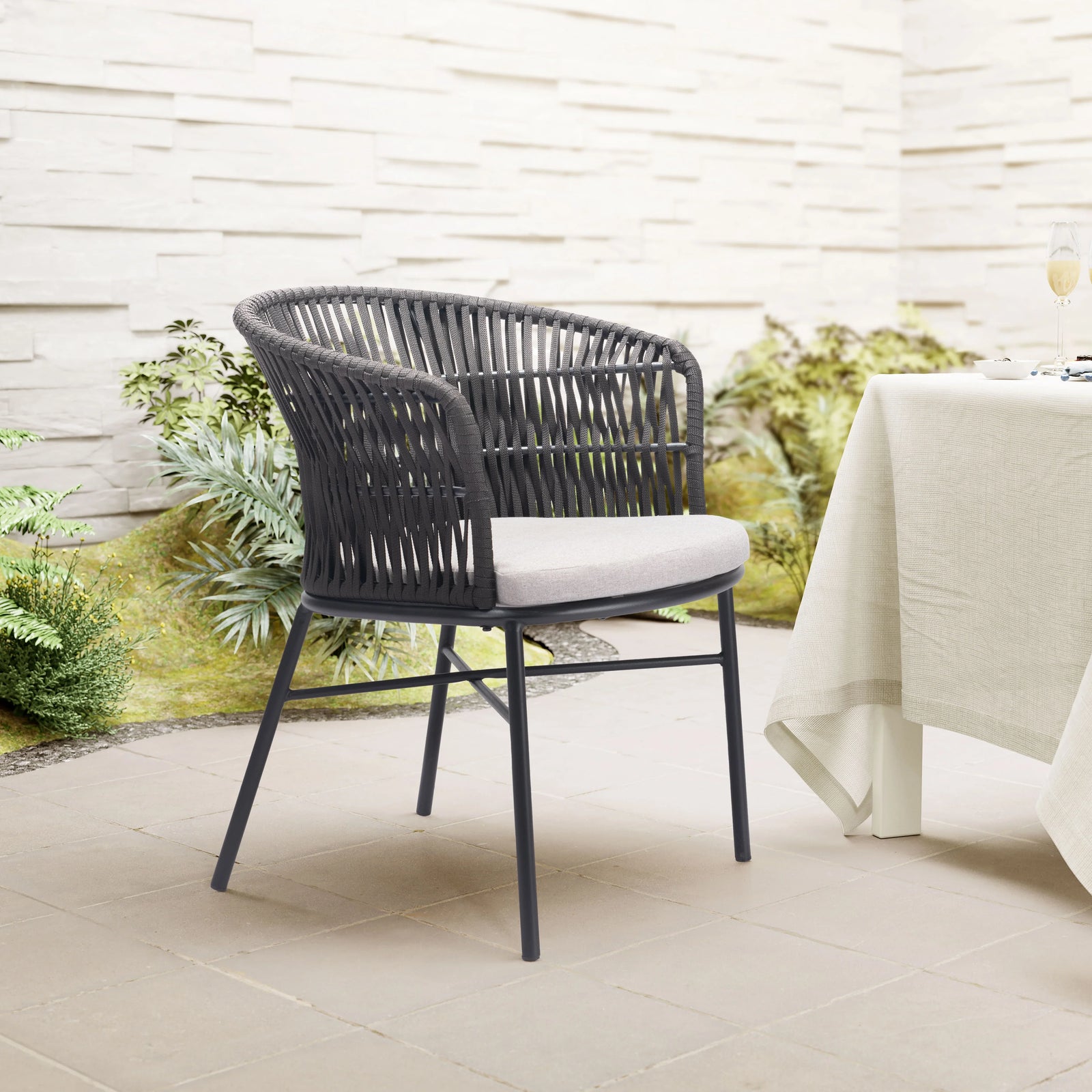 Zuo Freycinet Dining Chair (Set of 2) Black OUTDOOR DINING CHAIRS