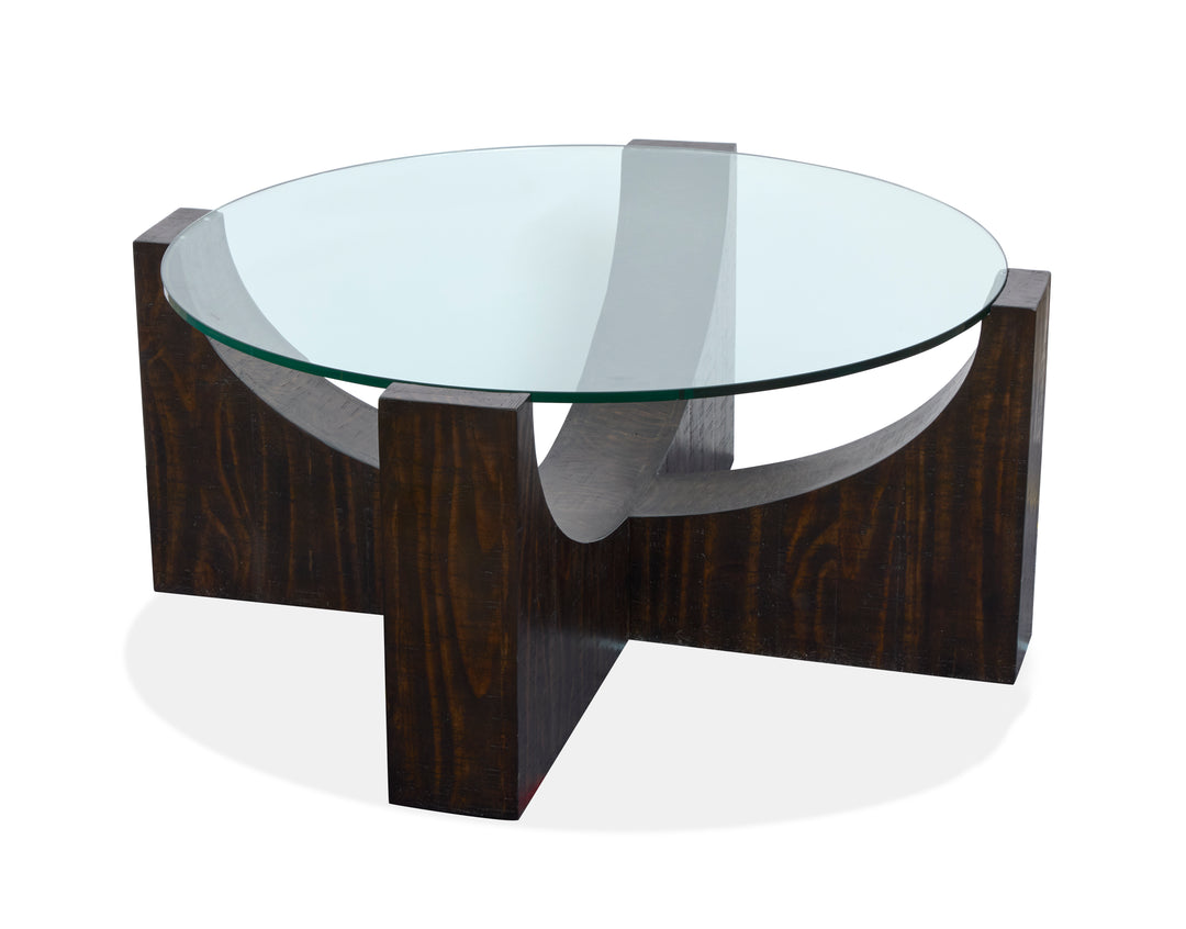 Beckham Rustic Tavern Round Cocktail Table With Casters - T6336-45