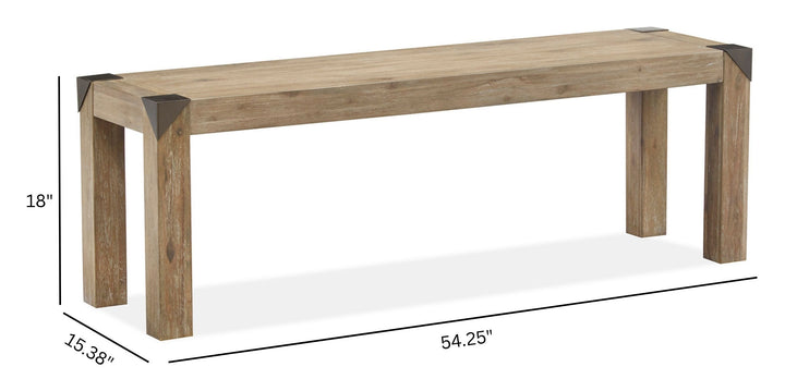Ainsley Cerused Khaki Bench - D5333-69