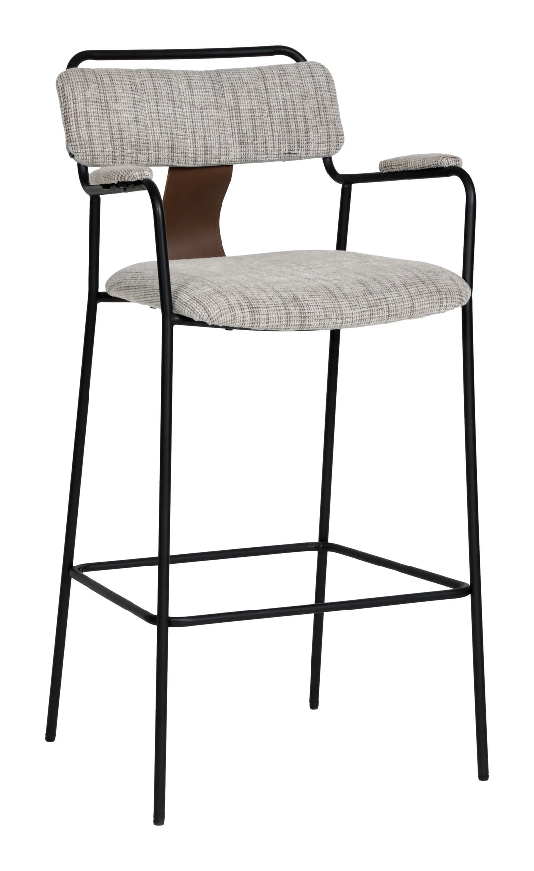 Couva Barstool (Set of 2) Gray Tweed - AmericanHomeFurniture