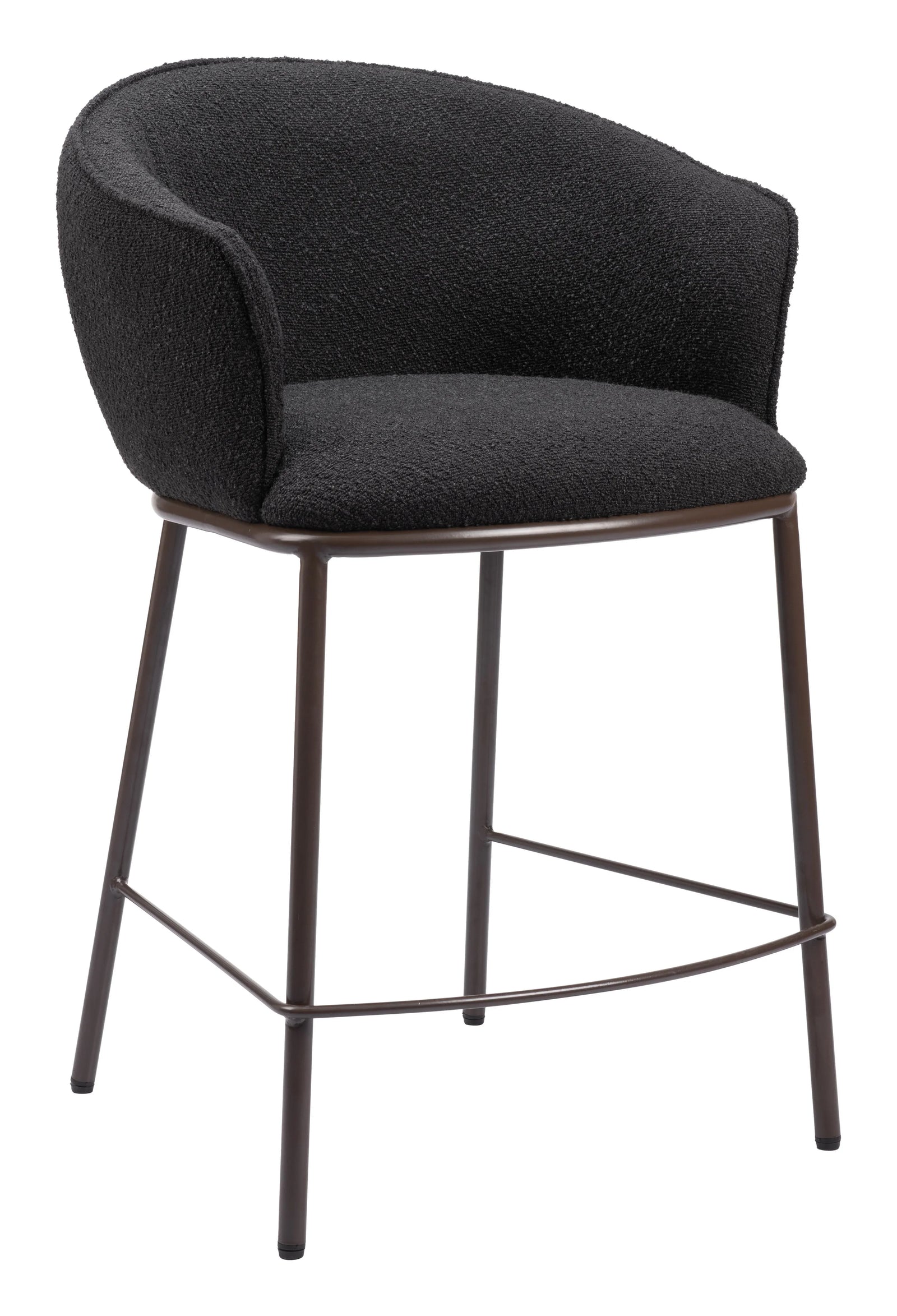 Zuo Essen Counter Stool Black & Bronze BAR STOOLS + COUNTER STOOLS