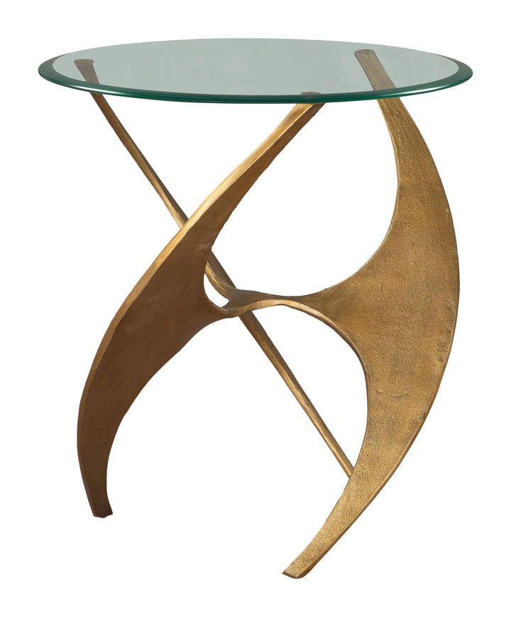 Sabel Side Table Gold - AmericanHomeFurniture