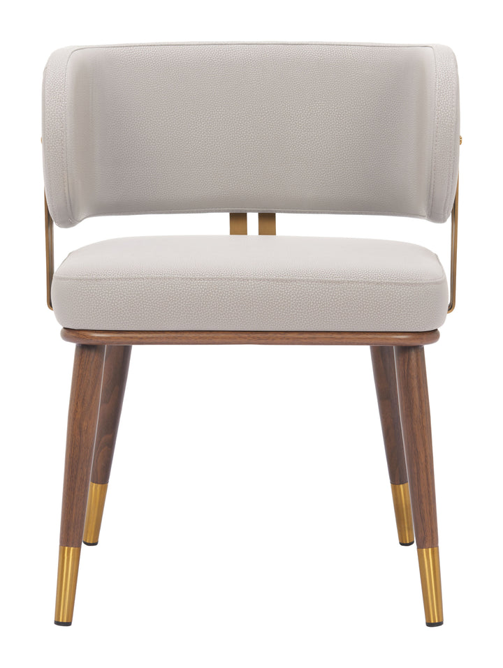 Brew Dining Chair Beige & Walnut