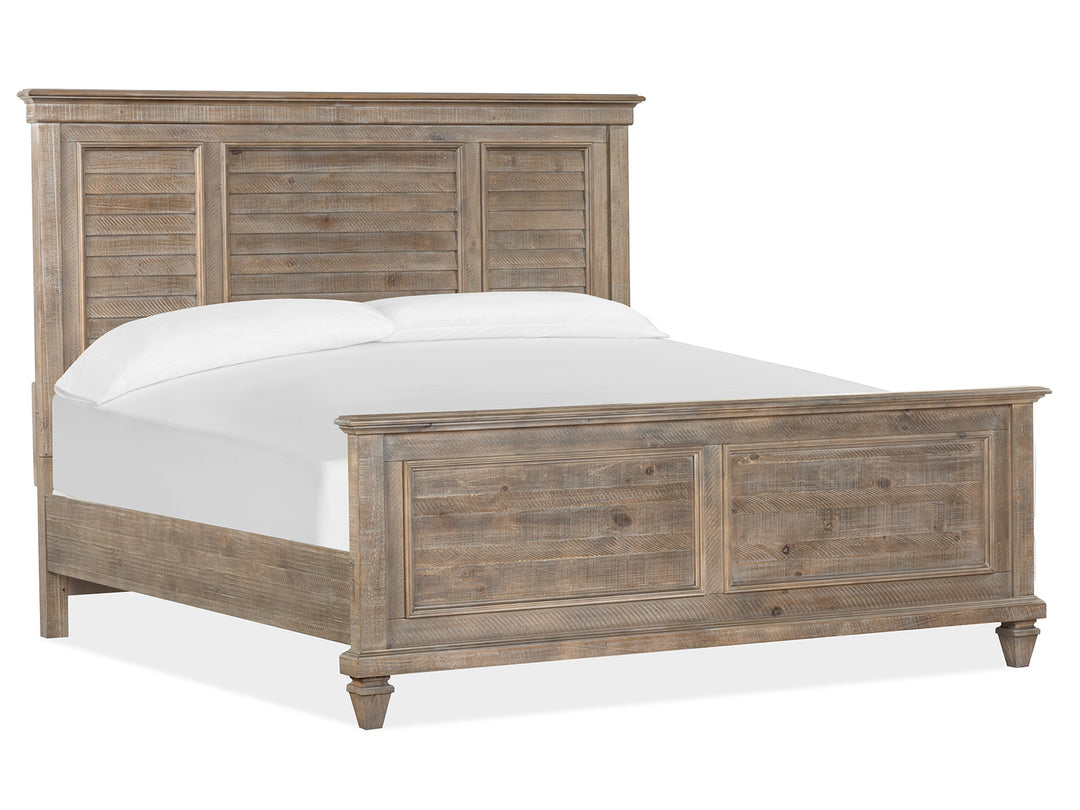 Lancaster Dovetail Grey King Shutter Panel Bed - B4352-65