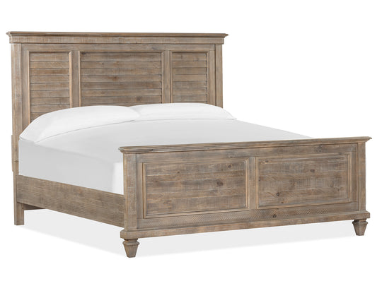 Lancaster Dovetail Grey King Shutter Panel Bed - B4352-65