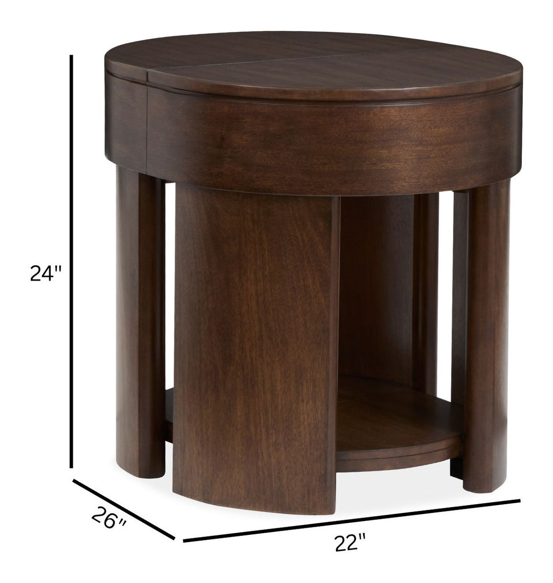 Holloway Toasted Almond Oval End Table - T6501-07