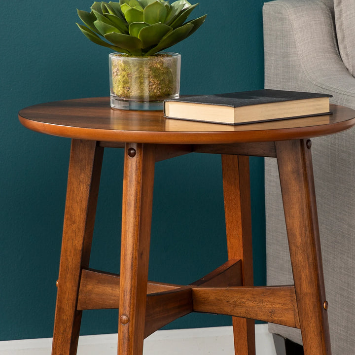 Rhoda Round Midcentury Modern End Table - AmericanHomeFurniture