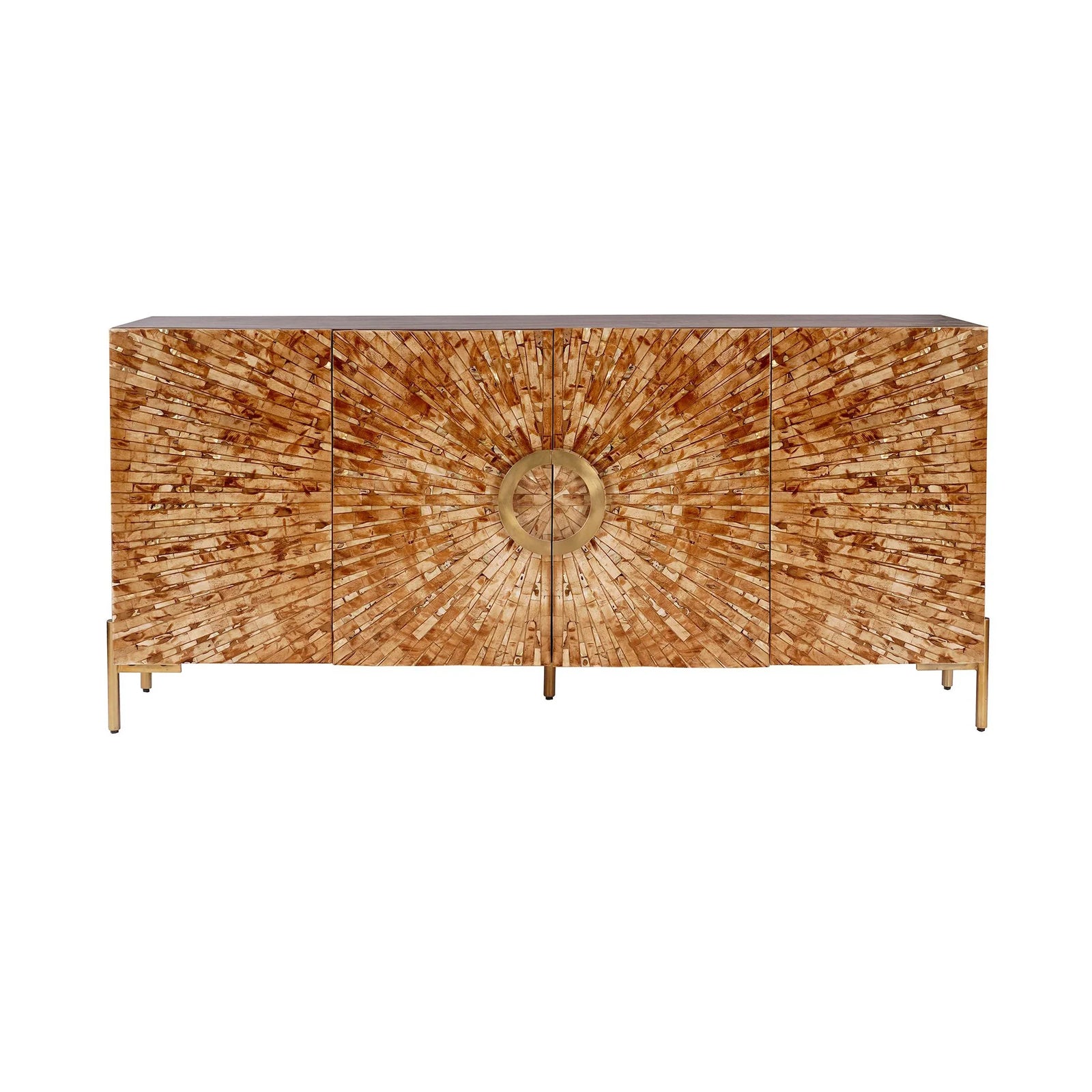 Crestview Collection Safari Bone Inlay Sideboard SIDEBOARDS + CREDENZAS