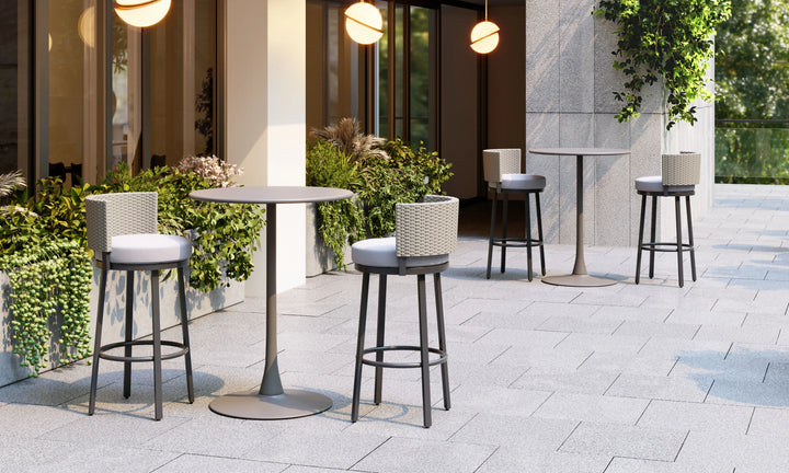 Midnight Wave Barstool White - AmericanHomeFurniture