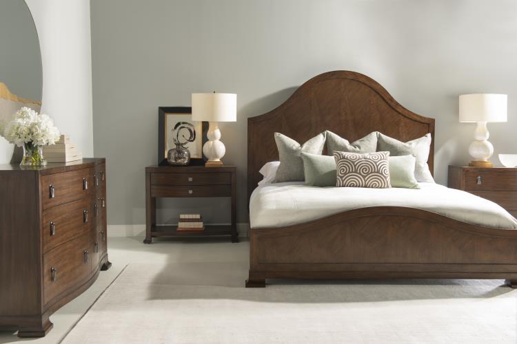 American Home Furniture Century Mcalpine Wood Panel Bed - King