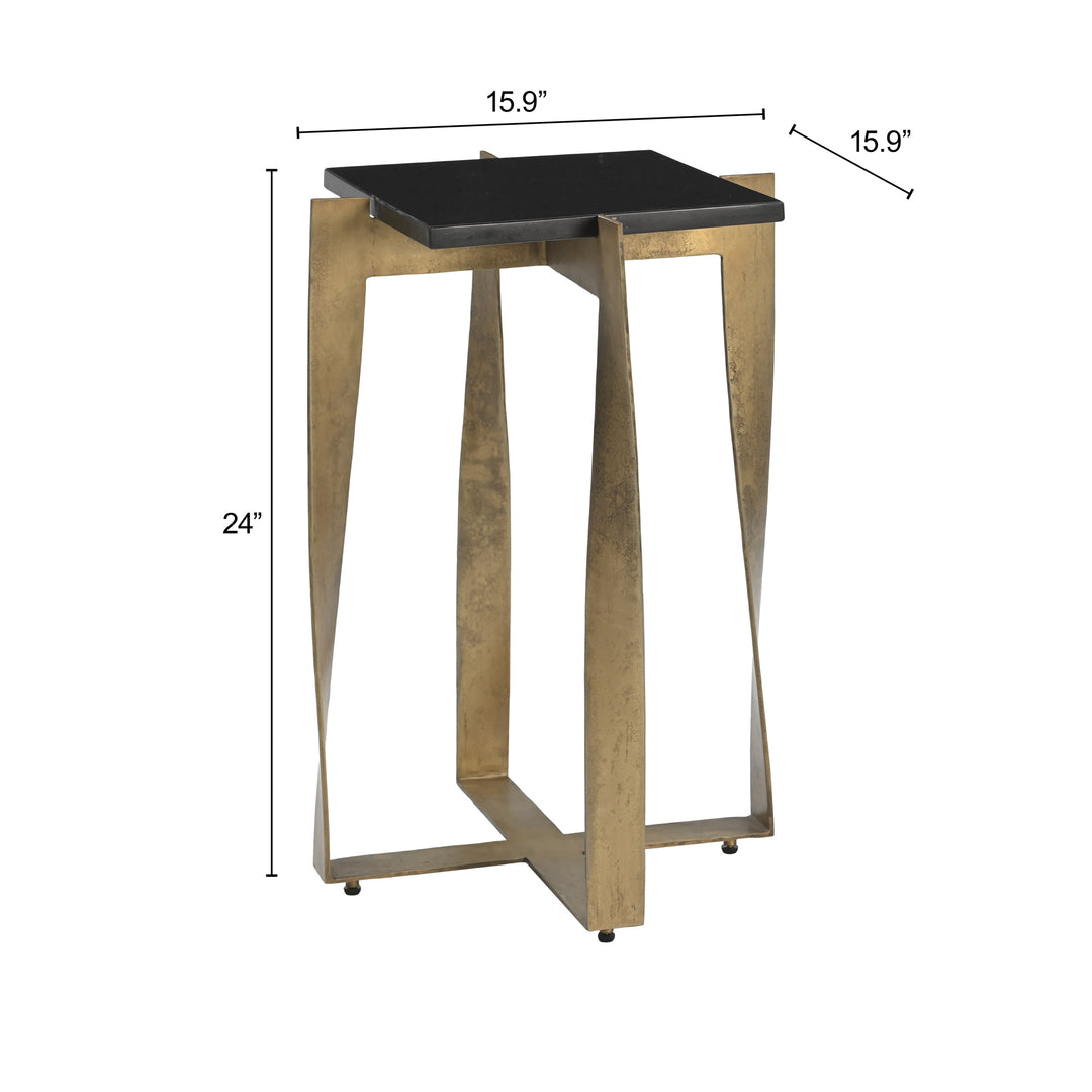 Noara Accent Table Black & Brass - 110976