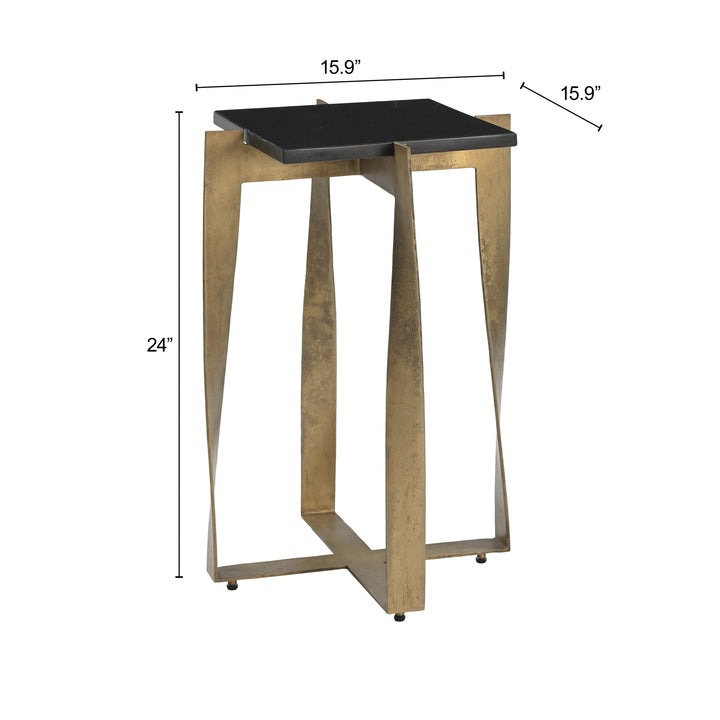 Noara Accent Table Black & Brass - 110976