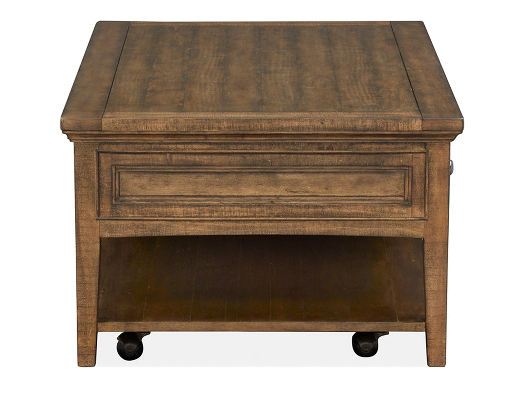 Bay Creek Toasted Nutmeg Rectangular Cocktail Table With Casters - T4398-43