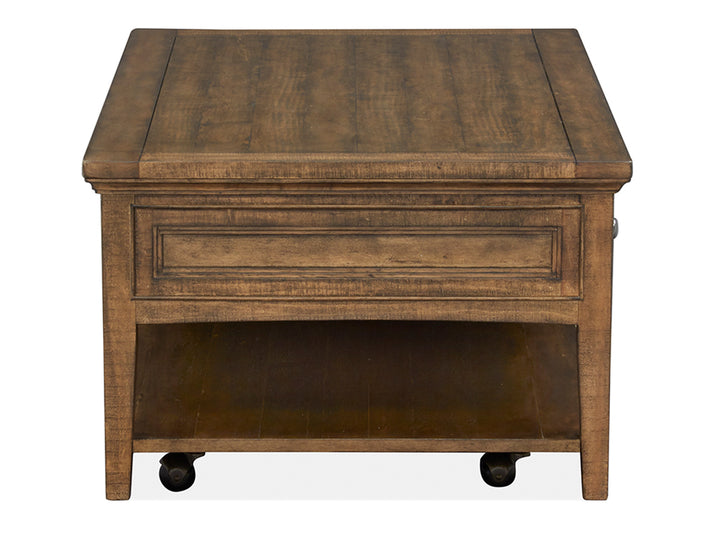Bay Creek Toasted Nutmeg Rectangular Cocktail Table With Casters - T4398-43