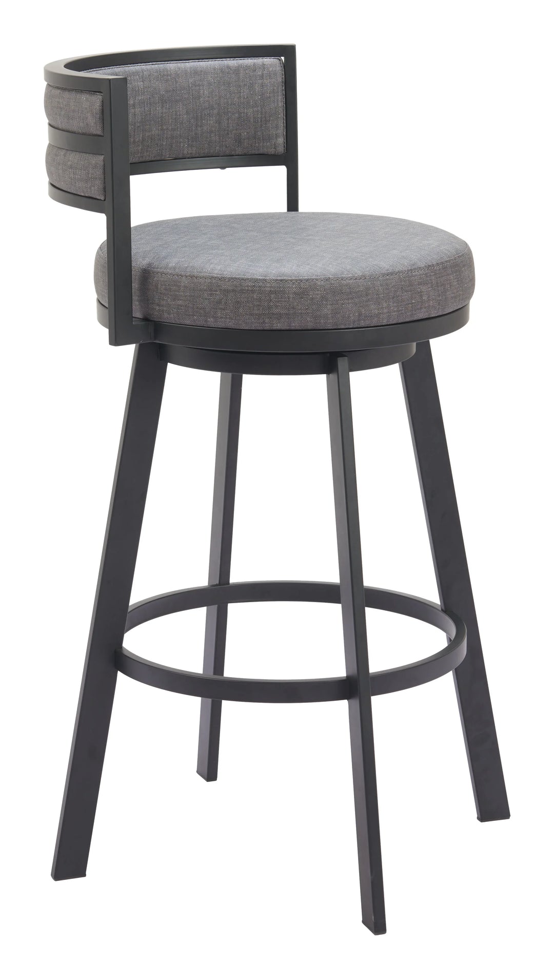 Gimsby Swivel Barstool Gray - AmericanHomeFurniture