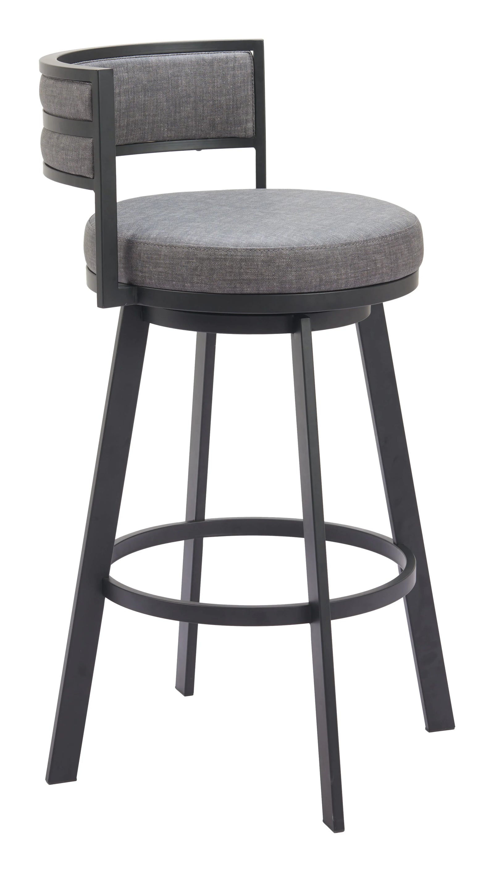 Zuo Gimsby Swivel Barstool Gray BAR STOOLS + COUNTER STOOLS