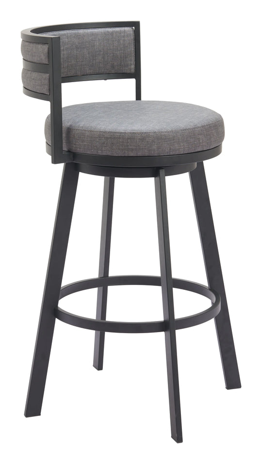 Zuo Gimsby Swivel Barstool Gray BAR STOOLS + COUNTER STOOLS