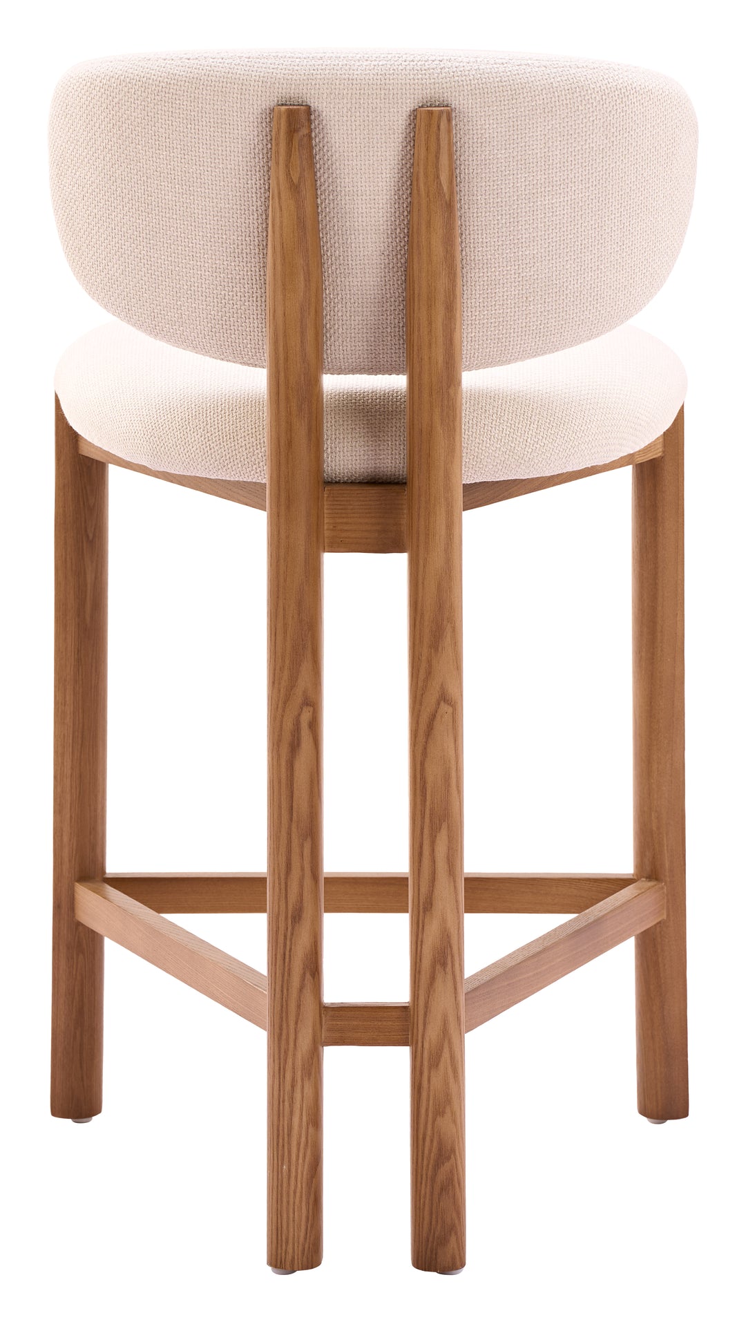 Rosetta Counter Stool (Set of 2) Beige & Walnut - 111219