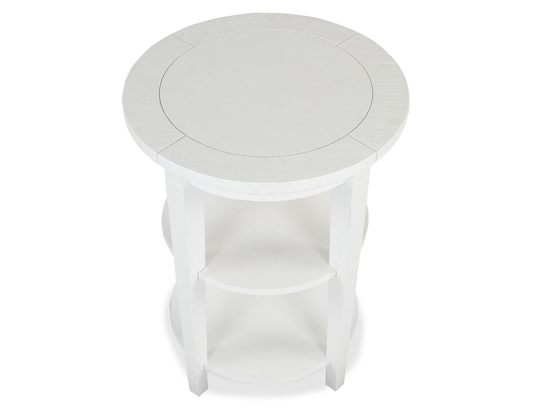 Heron Cove Chalk White Round Accent End Table - T4400-35