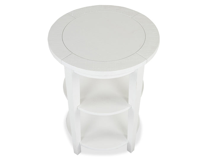 Heron Cove Chalk White Round Accent End Table - T4400-35
